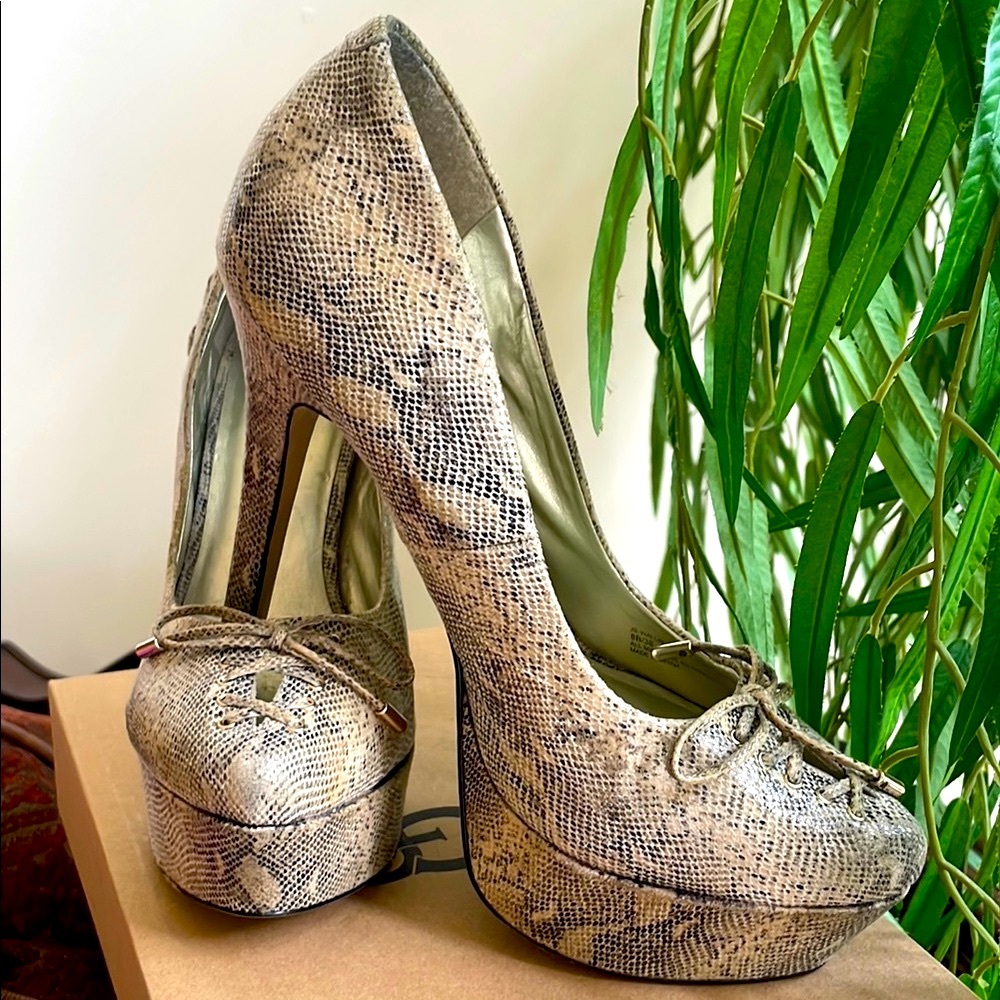 Jessica Simpson Snakeskin Platform Heels
